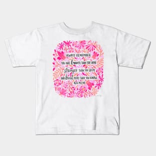 Pink Ombre - Always Remember Kids T-Shirt